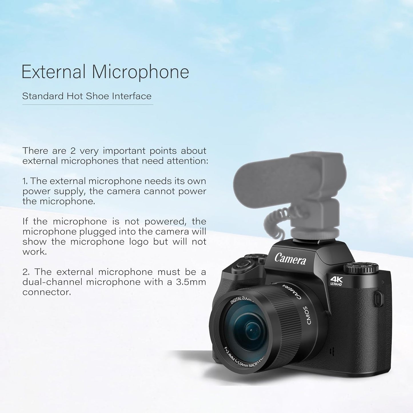 Saneen Digital Camera, 4K Cameras for Photography and Video, 64MP WiFi Touchscreen, Vlogging Camera for YouTube with Flash, 32GB Card, Sunshade, 3000mAh Battery, Front Cameras