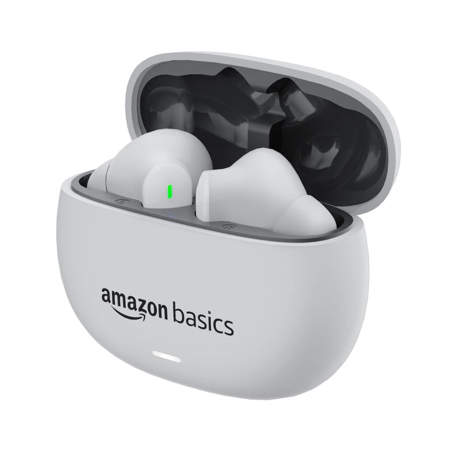 amazon basics True Wireless in-Ear Earbuds with Mic, Low-Latency Gaming Mode, Touch Control, IPX5 Water-Resistance, Bluetooth 5.3, Up to 60 Hours Play Time, Voice Assistance and Fast Charging