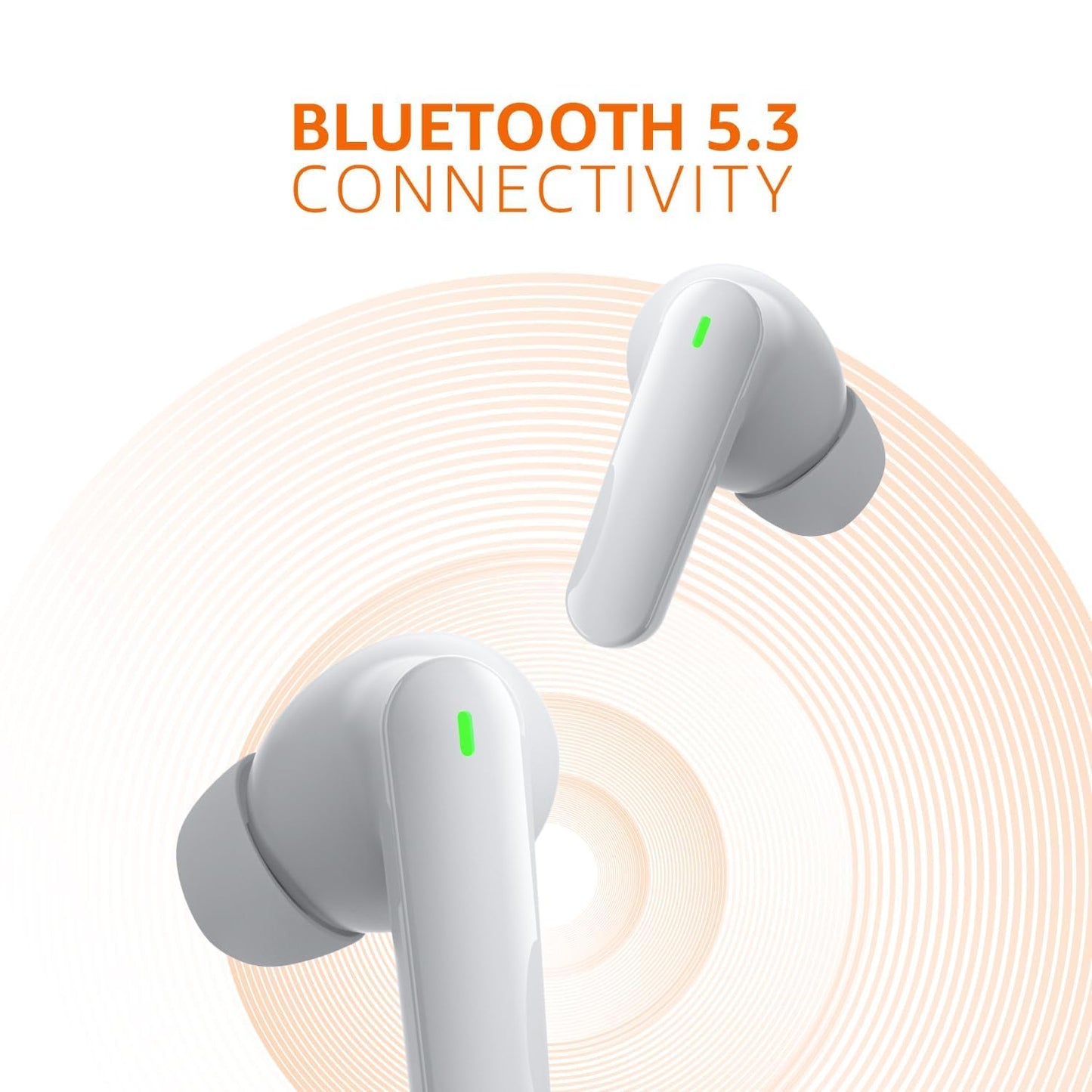 amazon basics True Wireless in-Ear Earbuds with Mic, Low-Latency Gaming Mode, Touch Control, IPX5 Water-Resistance, Bluetooth 5.3, Up to 60 Hours Play Time, Voice Assistance and Fast Charging