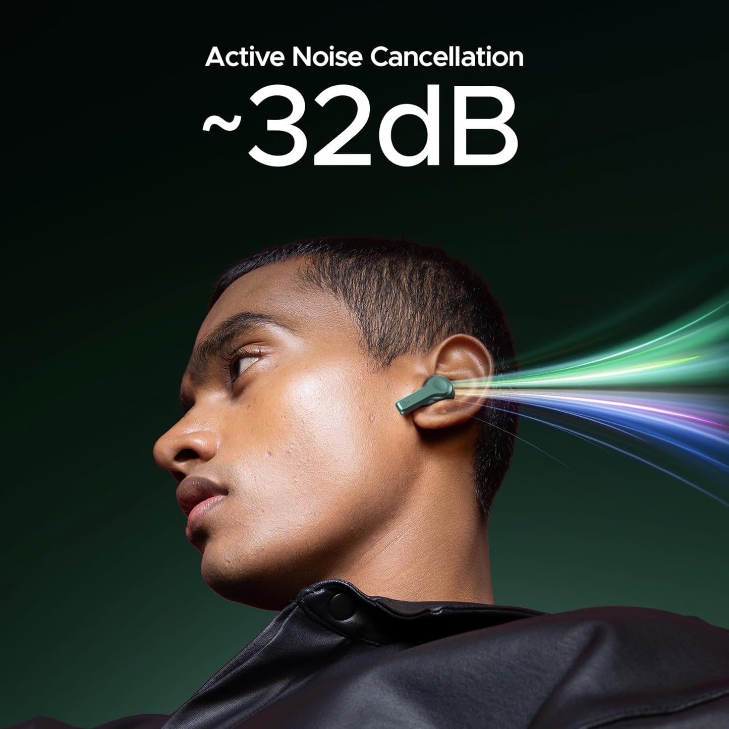 boAt Nirvana Space, 360º Spatial Audio, Active Noise Cancellation (~32dB), 100Hrs Battery,4Mics ENx, Fast Charge, v5.3 Bluetooth Earbuds, TWS Ear Buds Wireless Earphones with mic