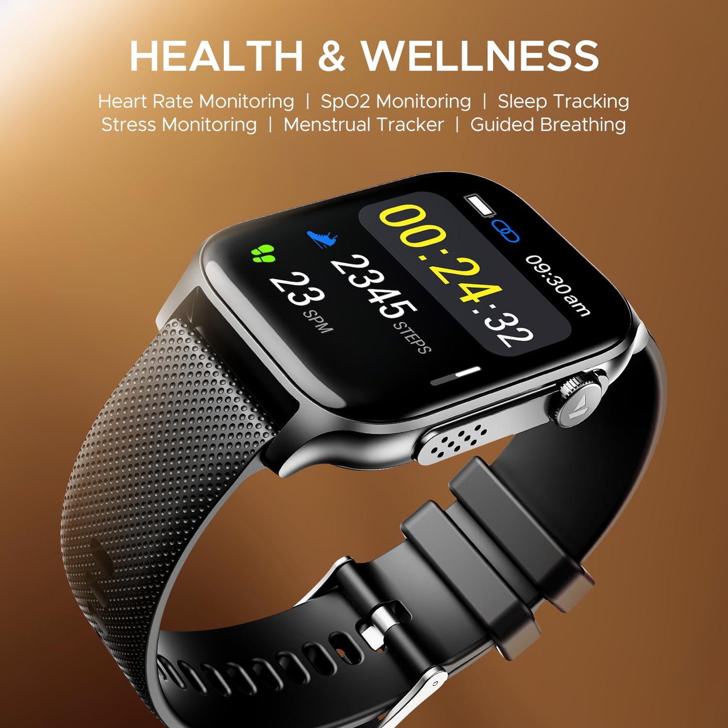 boAt New Launch Ultima Ember Smartwatch w/ 1.96” (4.97 cm) AMOLED Display, Personalized Fitness Nudges, Functional Crown, 100+ Sports Modes, Custom Watch Faces