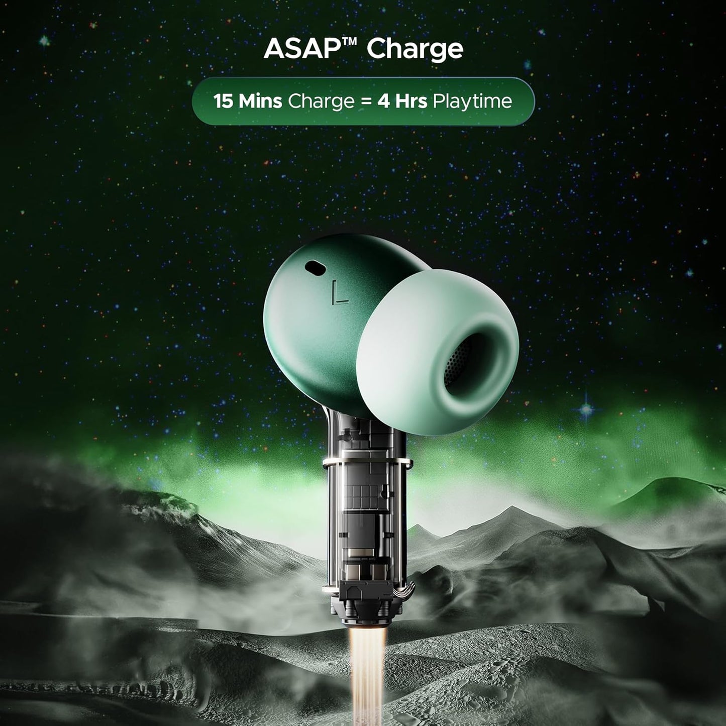 boAt Nirvana Space, 360º Spatial Audio, Active Noise Cancellation (~32dB), 100Hrs Battery,4Mics ENx, Fast Charge, v5.3 Bluetooth Earbuds, TWS Ear Buds Wireless Earphones with mic