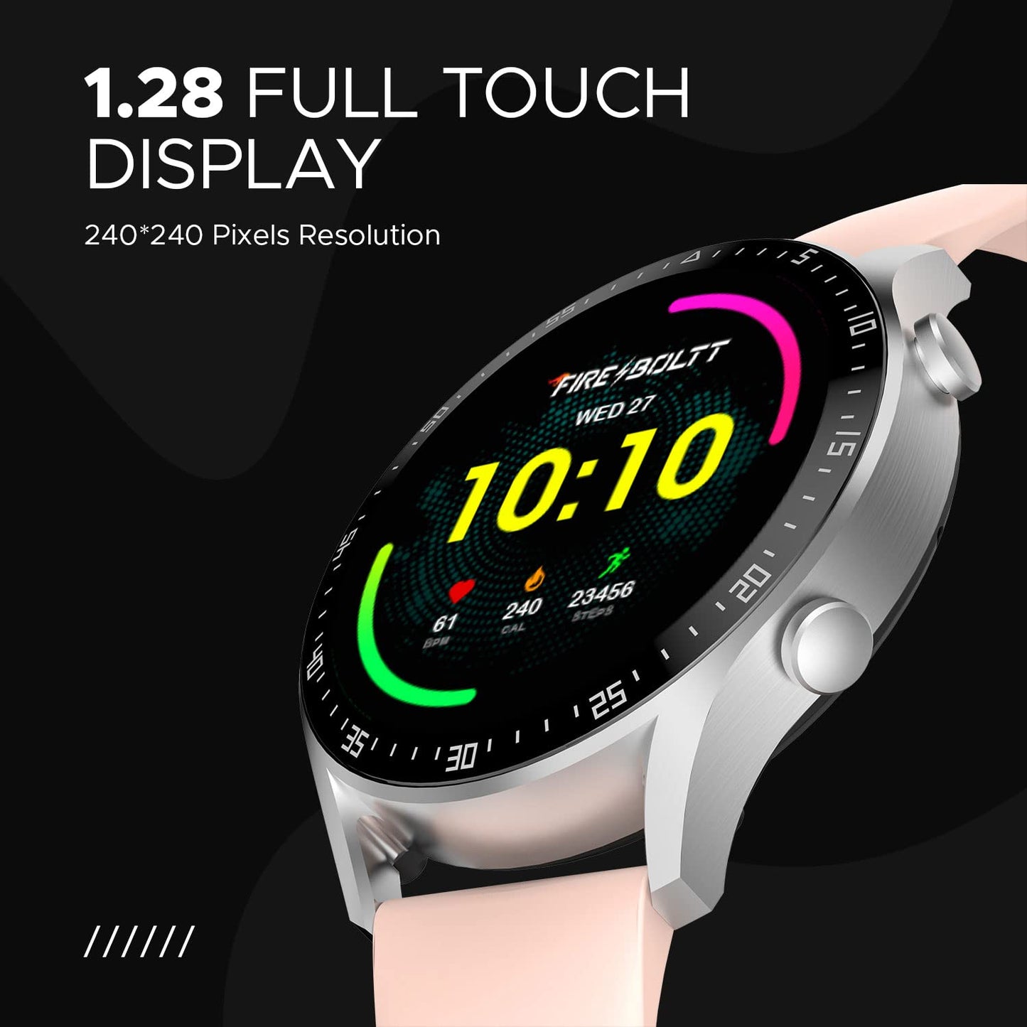 Fire-Boltt Talk 2 Pro Bluetooth Calling Smartwatch, 1.39" TFT Display with Dual Button, Hands On Voice Assistance, 120 Sports Modes, in Built Mic & Speaker