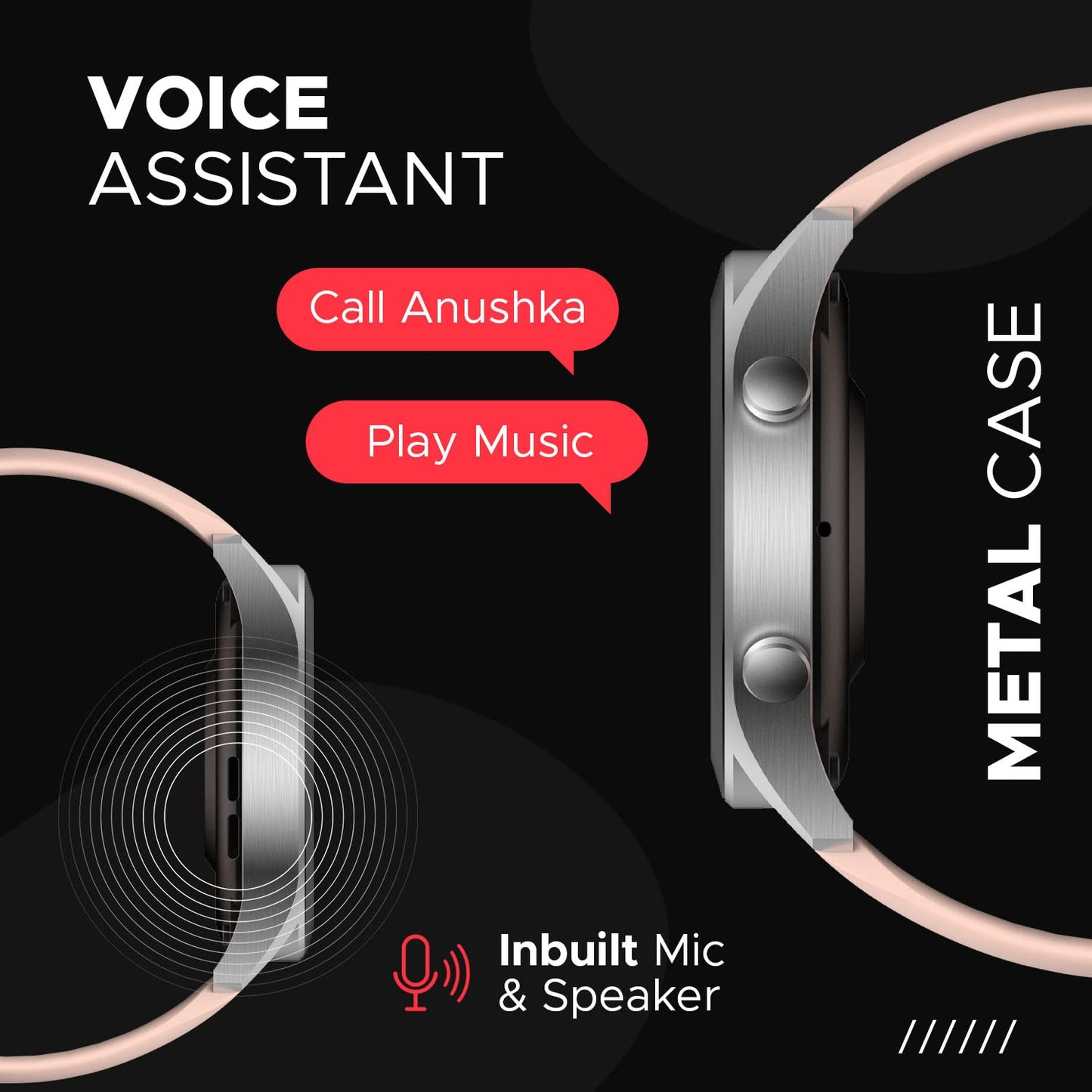 Fire-Boltt Talk 2 Pro Bluetooth Calling Smartwatch, 1.39" TFT Display with Dual Button, Hands On Voice Assistance, 120 Sports Modes, in Built Mic & Speaker