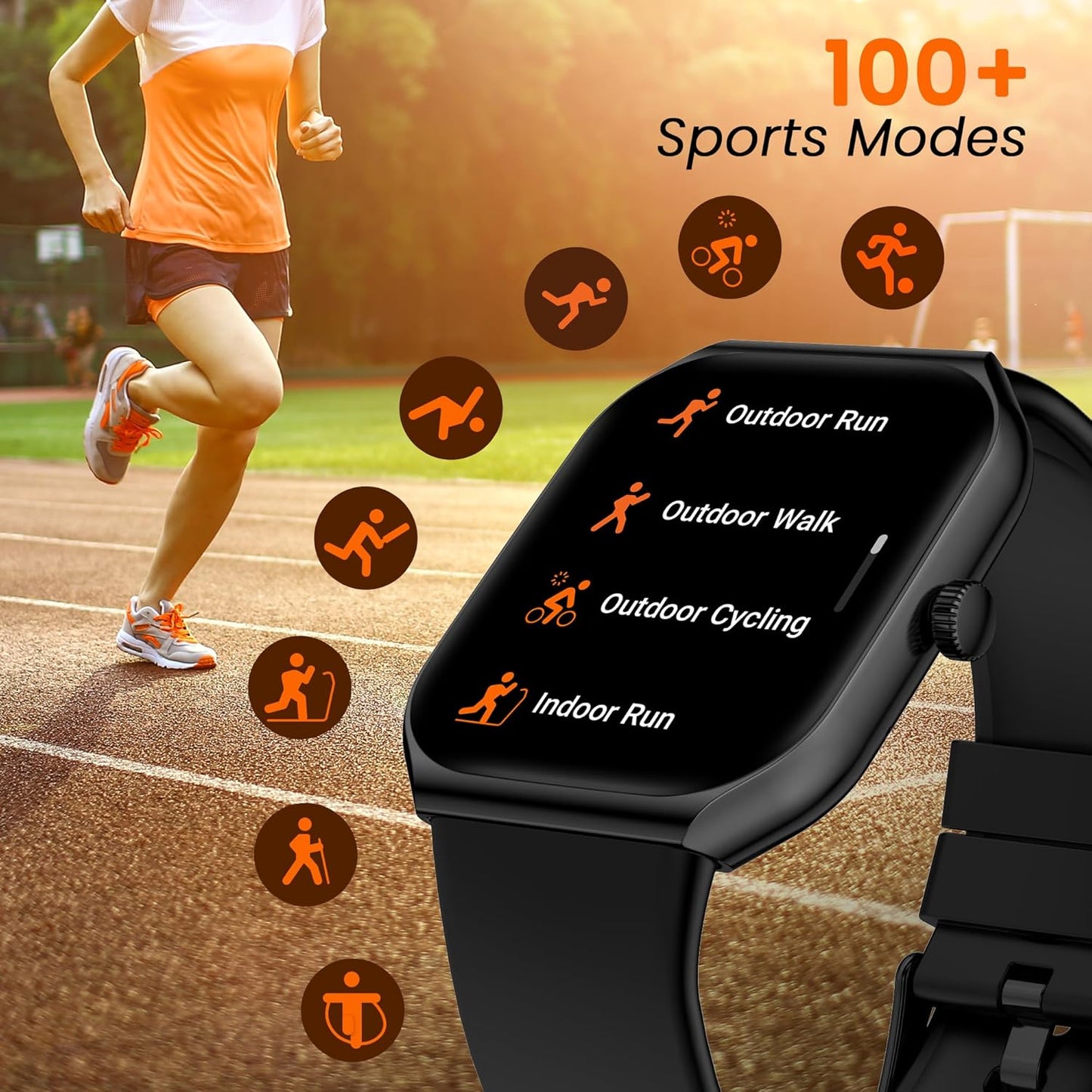 Titan Smart 3 Premium Smart Watch|1.96" Super AMOLED Display with 410x502 Pixel Resolution|SingleSync BT Calling|NitroFast Charging|110+ Sports Modes|200+ Watchfaces