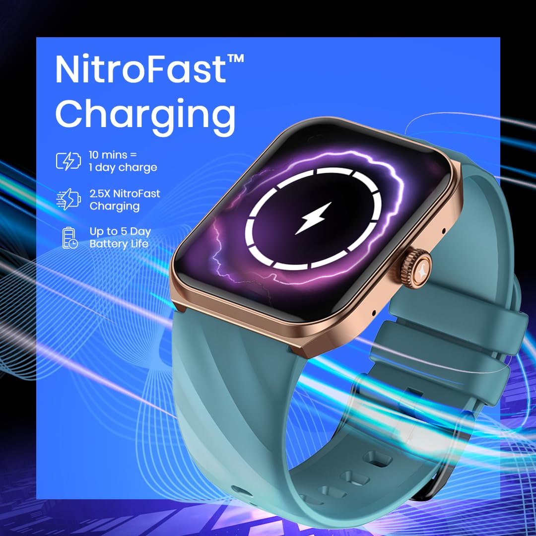 Fastrack New Limitless X2 Smart Watch, 1.91" UltraVU with Rotating Crown, 60 Hz Refresh Rate, Advanced Chipset, SingleSync BT Calling, 100+ Sports Mode & Smartwatch Faces, IP68,