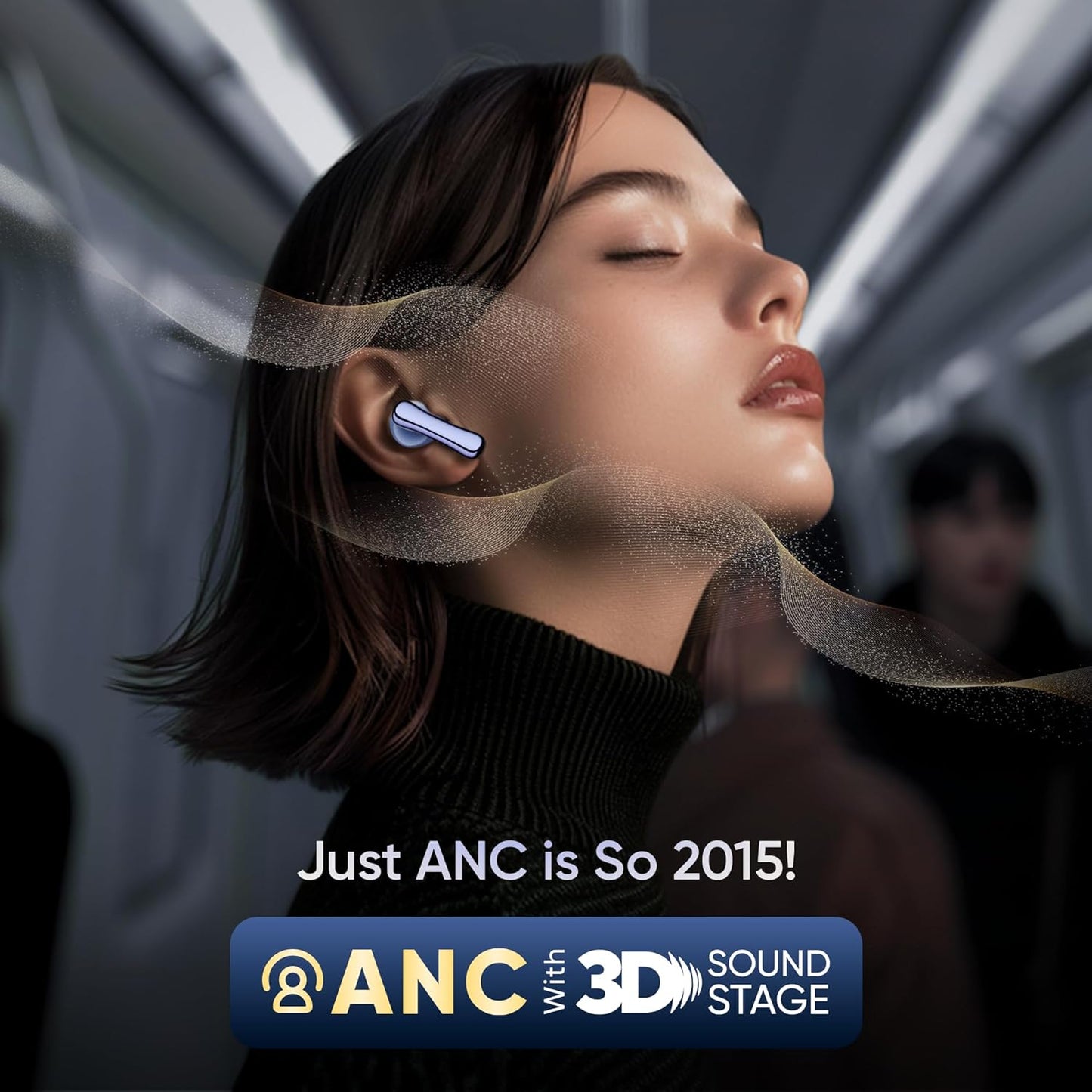 Mivi SuperPods Halo [Flagship Launch], 35dB ANC Active Noise Cancellation in Ear Ear Buds Wireless, Spatial Audio, 60HRS Battery,13mm Drivers, IPX4, v5.4 Bluetooth Earbuds with Mic