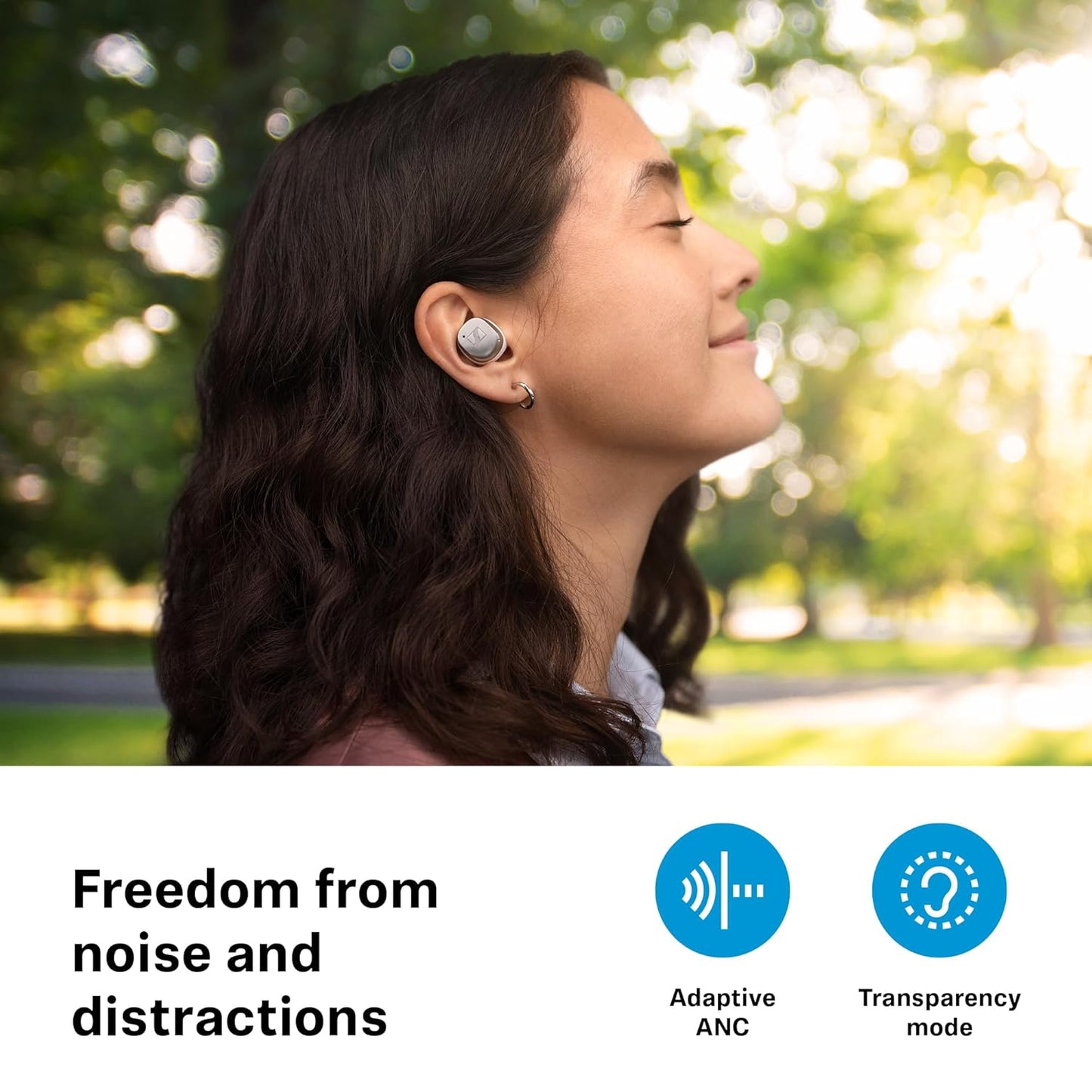 Sennheiser Momentum True Wireless 4 in Ear erabuds with BT v5.4 and AURACAST Technology, Qualcomm aptX Lossless CD-Quality Audio, Intelligent Adaptive ANC, Qi Fast Charge