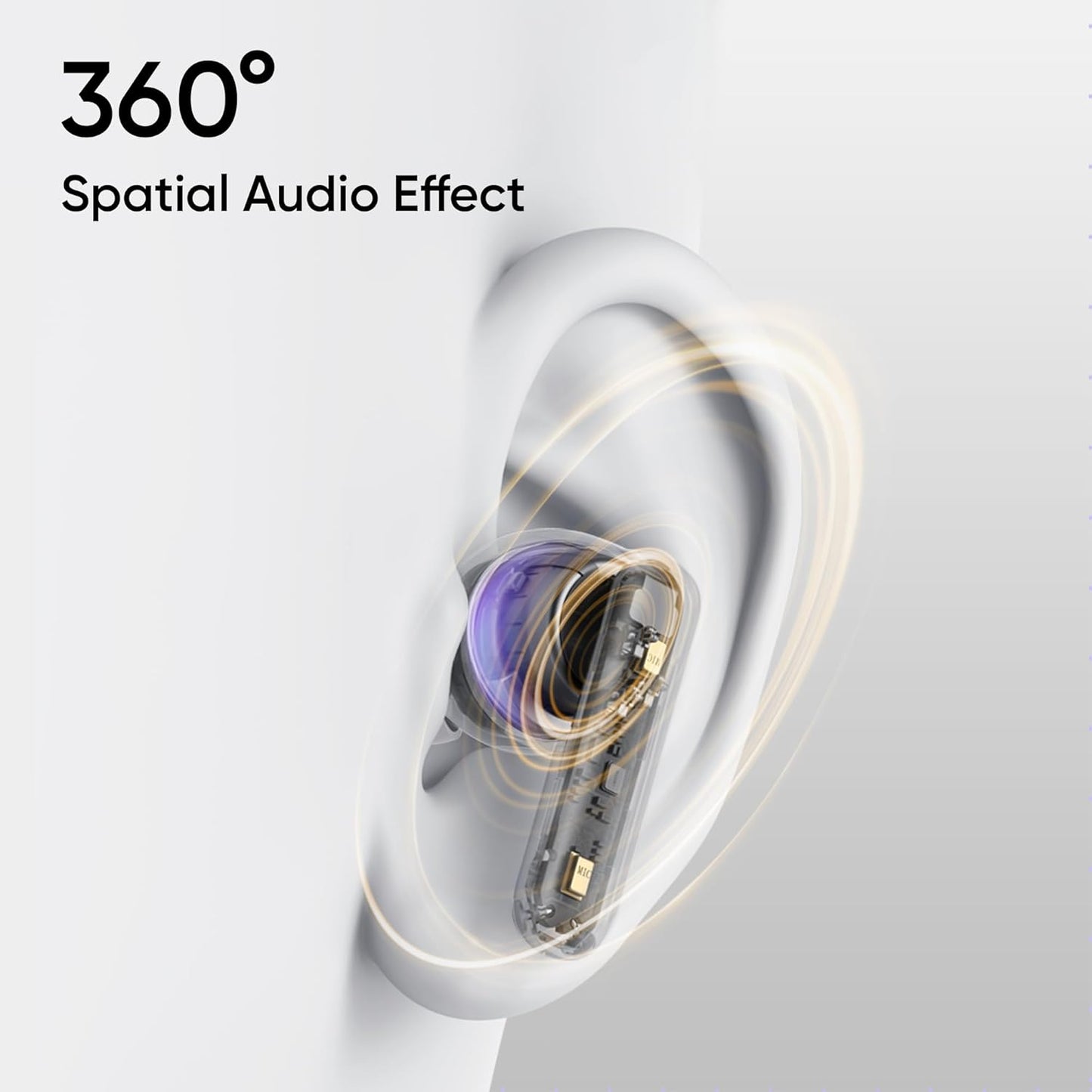 realme Buds T310 True Wireless in-Ear Earbuds with 46dB Hybrid ANC, 360° Spatial Audio, 12.4mm Dynamic Bass Driver, Upto 40Hrs Battery and Fast Charging